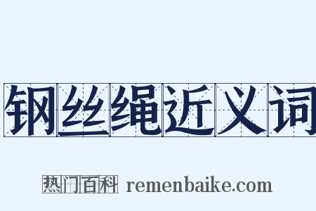 钢丝绳近义词是什么意思的图片